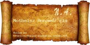 Notheisz Annamária névjegykártya